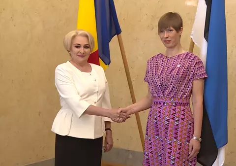 Premierul Viorica Dăncilă s-a întâlnit, sâmbătă, cu preşedintele Estoniei. De ce sunt imaginile Guvernului fără sunet