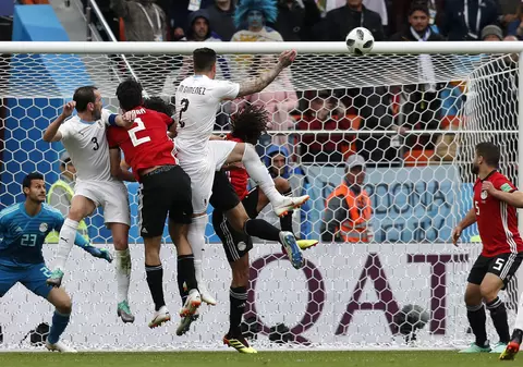 Egipt - Uruguay 0-1, în Grupa A de la Campionatul Mondial de fotbal Rusia 2018. Gimenez l-a făcut fericit pe suferindul Tabarez / FOTO&VIDEO