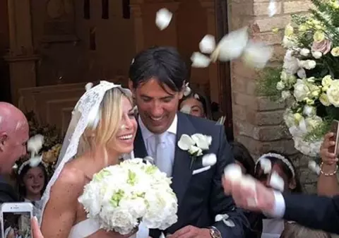 Simone Inzaghi s-a însurat. Antrenorul de la Lazio Roma este la a doua căsnicie / GALERIE FOTO