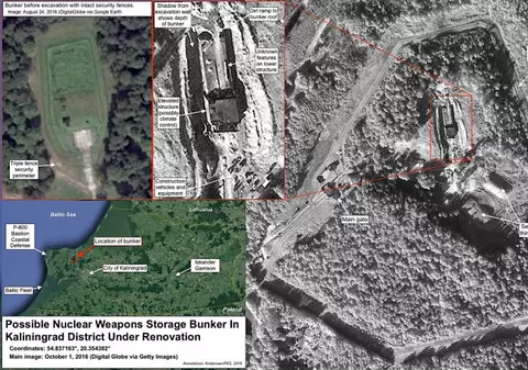 FOTO | Cercetătorii americani arată că există buncăre nucleare lângă orașul Kaliningrad, unde se vor desfășura meciuri din cadrul CM 2018