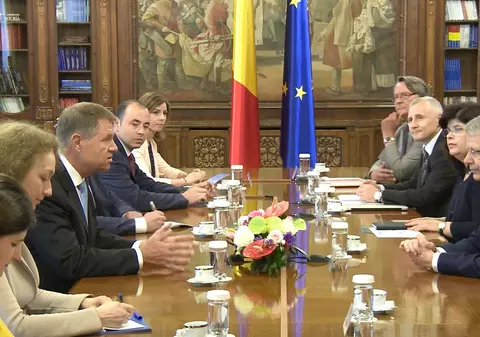 UPDATE/ Klaus Iohannis a primit delegația Comisiei de la Veneția, la Palatul Cotroceni