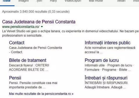 Casa de Pensii Constanța oferă servicii de videochat? Ce apare „în spatele” site-ului instituției