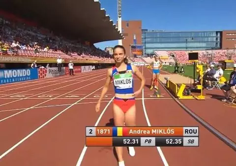 Atleta Andrea Miklos, vicecampioana lumii în proba de 400 metri, la Campionatele Mondiale de juniori / VIDEO