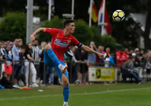 FCSB - Al Gharafa 2-1, ultimul amical al echipei lui Dică. Au marcat Man și Jakolis