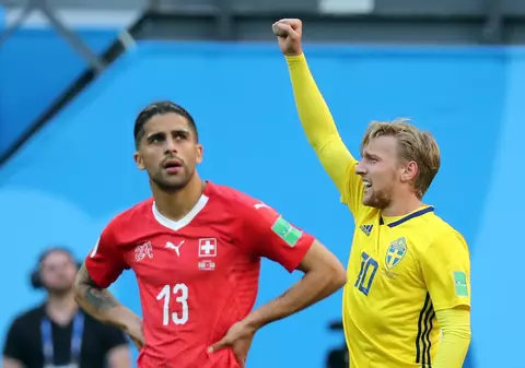Suedia - Elveția 1-0, în optimile Campionatului Mondial de fotbal Rusia 2018. Eroul Forsberg. Cifră istorică de fani / GALERIE FOTO