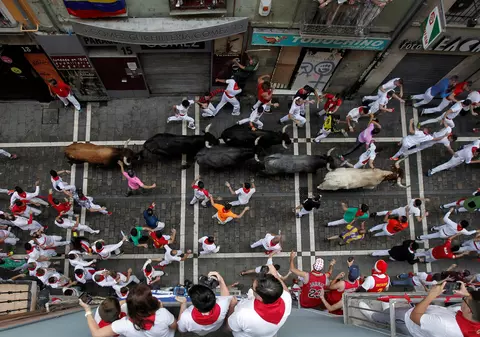 Peste 40 de persoane au fost rănite în timpul sărbătorii de la Pamplona în 2018