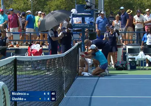 US Open, primul tur. Julia Glushko, accidentare horror sau truc în meciul cu Monica Niculescu?