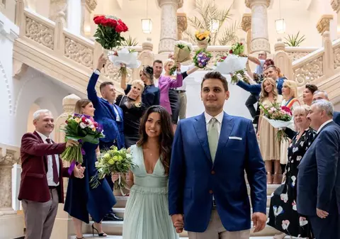 Primele imagini de la nunta lui Dragnea jr.! Ștefan Valentin Dragnea s-a însurat cu Gina Alexandra