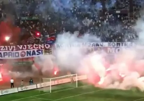 FCSB i-a băgat în vrie. Scandal la ultimul meci al celor de la Hajduk Split | VIDEO