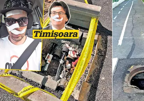 FOTO  / Oglindă, oglinjoară, care-i cea mai periculoasă groapă din țară? Cititorii ne-au trimis imagini cu gropi în care poți dispărea cu totul