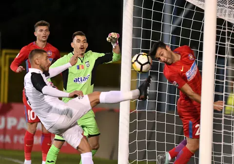 Portarul Rareș Sporea, omul meciului Unirea Alba Iulia - FCSB, a fost descoperit de nașul lui Rusescu
