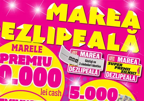 Concursul "Marea Dezlipeală" începe luni, 17 septembrie. Libertatea oferă 721 de premii, cel mai mare fiind de 10.000 de lei