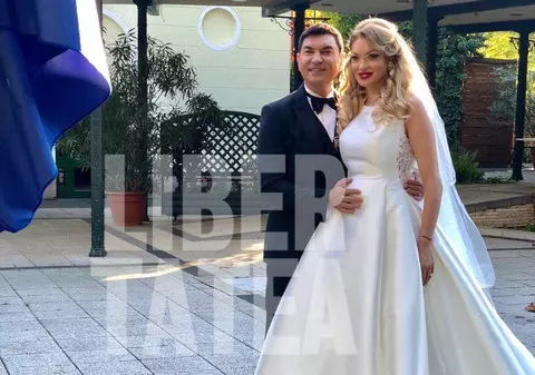 CORESPONDENȚĂ DE LA BUDAPESTA/ Prima imagine de la nunta Valentinei Pelinel cu Cristi Borcea. Cum s-a îmbrăcat ginerele și ce rochie uluitoare a purtat mireasa