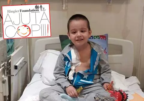 Andrei are peste 300 de celule canceroase la cap. Pentru tratamentul care îi oferă o șansă la viață, micuțul de cinci ani are nevoie de 12.000 de lei