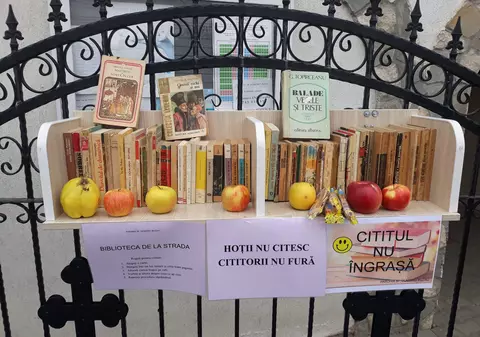 REPORTAJ/ Biblioteca din fața bisericii, amenajată de un preot din Buzău: “Hoții nu citesc, cititorii nu fură”, iar ”cititul nu îngrașă”/ FOTO