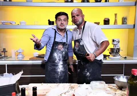 Liviu Vârciu și Andrei Ștefănescu, față în față cu jurații Chefi la cuțite | FOTO