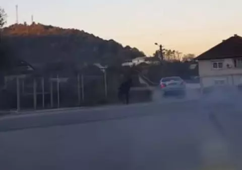 VIDEO | Accident spectaculos: Momentul în care un șofer ajunge cu mașina în râu