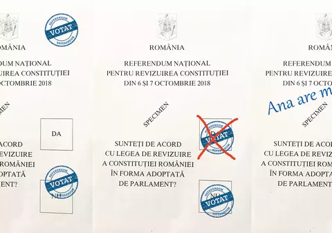 Cum arată buletinul de vot la referendumul pentru definirea familiei. Dacă scrii ceva pe buletin, dar pui ștampila corect, votul e valabil