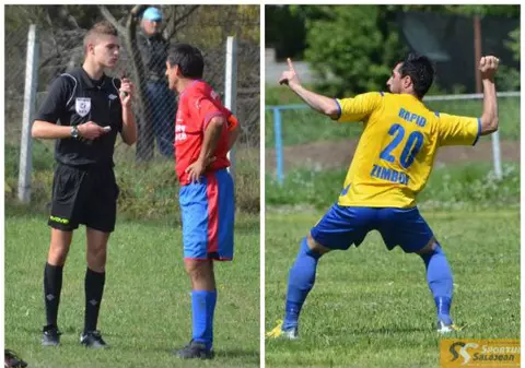 Arbitrul Nicușor Pop, bătut de jucătorul Marian Silaghi, la meciul Rapid Zimbor - Agronova Dragu. ”Centralul” a fost și deposedat de fluier