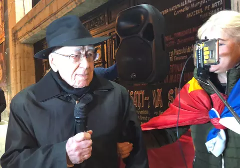 Mihai Șora, la protestul de la Timișoara: “Să nu ne pierdem încrederea în viitorul acestei țări. Până la urmă vom învinge”