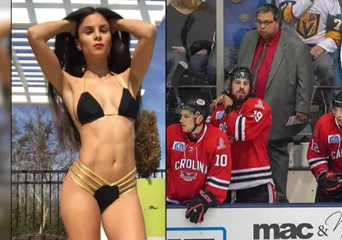 Cea mai sexy femeie care antrenează o echipă profesionistă masculină de hochei pe gheață e cehoaica focoasă Karolina Huvarova. ”Ideea ne-a venit când eram în pat, nu vă spun în ce poziție!”