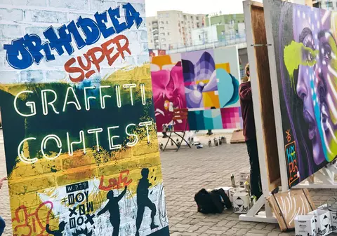 6 trupe de artisti urbani s-au duelat in opere de graffiti in parcarea Centrului Comercial Orhideea! Cei mai cunoscuti grafferi din Romania au jurizat spectaculosul concurs!