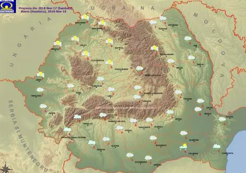 Prognoza meteo pe 18 noiembrie. Meteorologii anunță ninsori și frig