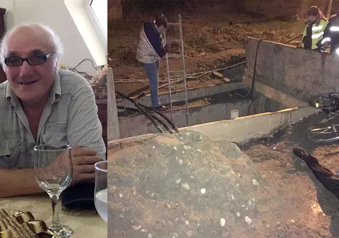 FOTO/ Mort în groapa săpată pentru canalizare. Familia bătrânului din Jimbolia acuză că lucrarea era semnalizată necorespunzător