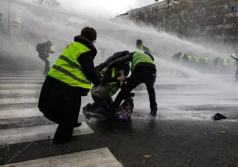 Protest al mișcării "vestelor galbene" în Belgia. 70 de persoane, arestate la Bruxelles