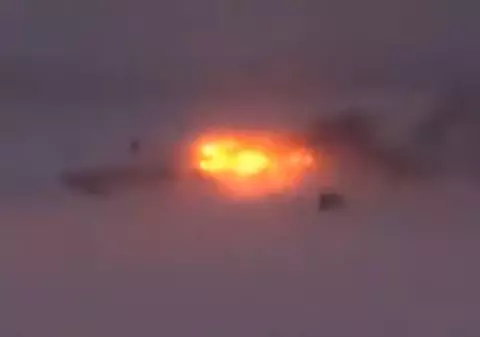 VIDEO | Momentul în care un bombardier supersonic rusesc s-a prăbușit