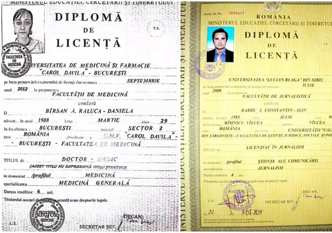 Facultatea de Medicină a descoperit diploma reală falsificată de "ginecologul" de la Spitalul Ilfov: "Îi aparține unui absolvent de jurnalism din 2008, iar Raluca Bîrsan a folosit niște ștampile false"