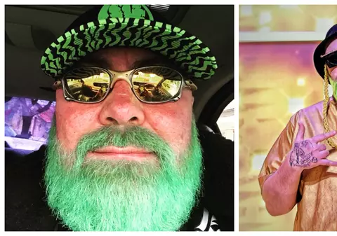 Sandu Lungu s-a făcut frate cu Boier Bibescu! Luptătorul și-a vopsit barba verde, după moda lansată de hip-hopper