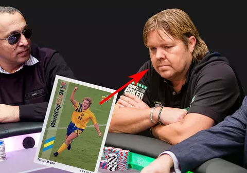 La poker i-am bătut pe suedezi, să vedem la fotbal! Ionel Anton, cel care a câștigat 1.350.000 $ la un turneu din 2011, s-a întâlnit la masă cu Tomas Brolin, fost star al nordicilor