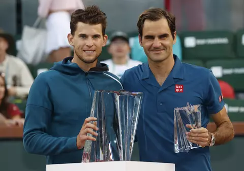 Roger Federer - Dominic Thiem, 6-3, 3-6, 5-7, în finala Mastersului 1.000 de la Indian Wells
