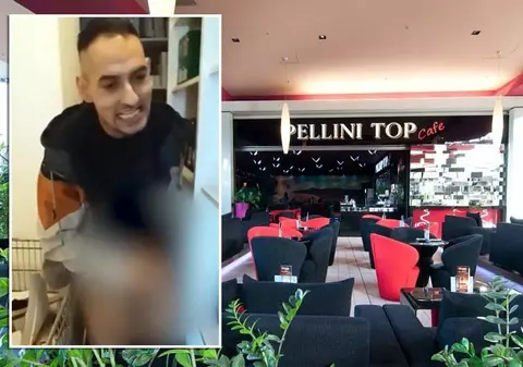 Scene șocante într-o cafenea din Oradea. Un client a fost pus să se dezbrace și să se "joace" cu produsele din rafturi