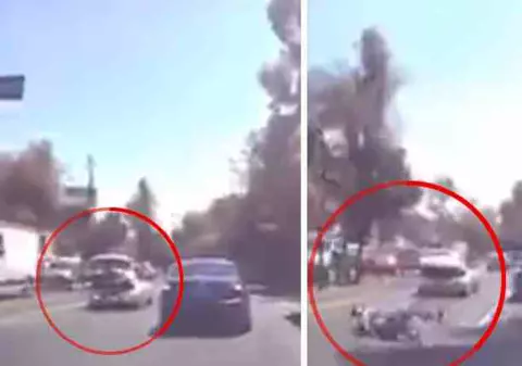A fost sechestrat și a reușit să scape aruncându-se din portbagajul unei mașini direct în trafic | VIDEO