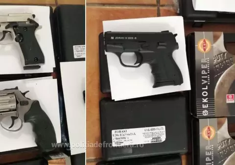 Bulgar prins la graniță cu 75 de arme cu gaze și aer comprimat. Unde ajungeau puștile și pistoalele