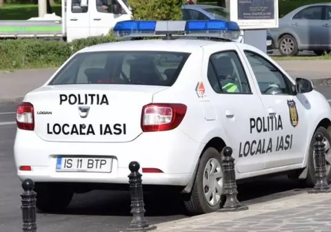 Polițist local din Iași, luat pe capotă de un șofer. Focuri de armă pentru prinderea fugarului