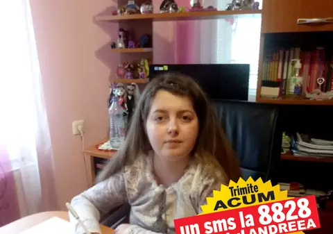 Andreea, eleva care de zece ani are tumoră cerebrală, se pregătește să plece în Germania. Doar o etapă a tratamentului salvator o costă 9.000 de euro