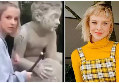 Un model din Polonia a distrus o statuie veche de 200 de ani | VIDEO