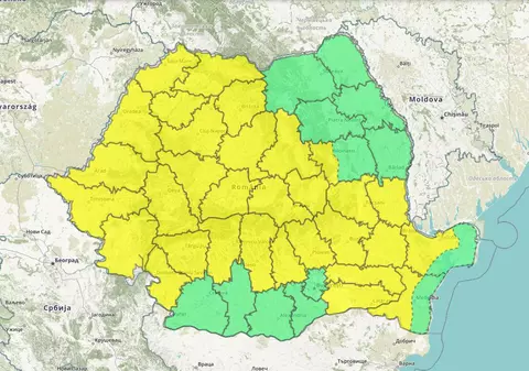 Cod galben de vijelii în aproape toată țara. În București va fi furtună
