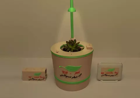 Un elev din Cluj a inventat ghiveciul inteligent. Are grijă de plante până la un an de zile