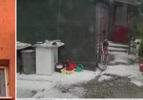 VIDEO/ Grindina a făcut prăpăd în mai multe zone din Cluj. Oameni panicați, maşini şi case distruse