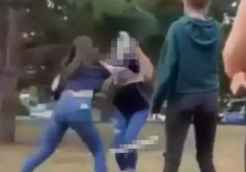 Adolescentă româncă, filmată în timp ce bate cu sălbăticie o colegă de școală într-un parc din Viena
