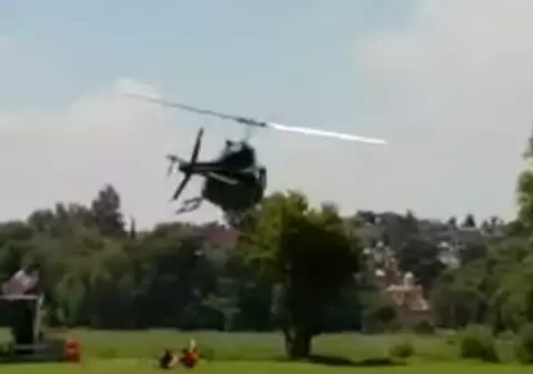 Accident cu un elicopter pe platourile de filmare ale unei telenovele. Două persoane au fost rănite
