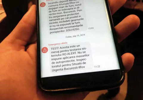 IGSU le recomandă oamenilor să nu dezactiveze primirea mesajelor RO-ALERT și să nu sune la 112 pentru a semala defecțiuni