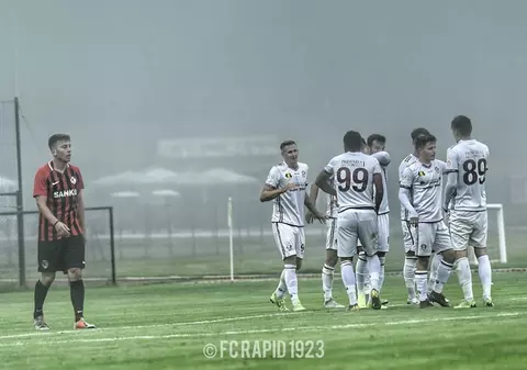 Rapid a câştigat cu 2-1 amicalul cu Gazişehir Gaziantep, echipă antrenată de Marius Şumudică