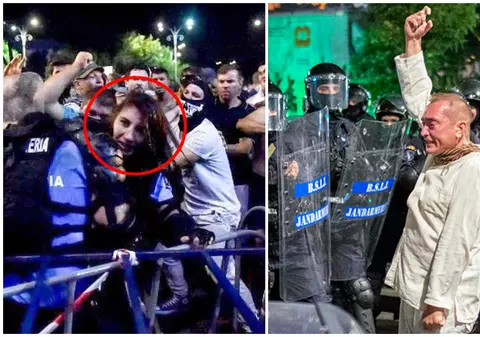 1 an de la protestul din 10 august. „Dirijorul în alb” și jandarmerița bătută, trasee diferite: el a rămas șef al batalionului special, ea a fost mutată la ordine publică