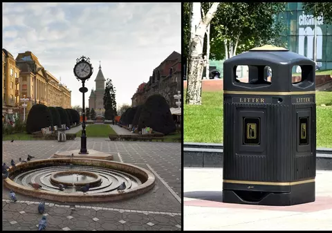 Un coș de gunoi din Timișoara costă aproape cât salariul mediu lunar al unui român! Primăria a cumpărat 54 de pubele din Anglia, cu 615 euro bucata!