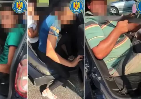 Șofer prins de polițiștii rutieri din Sibiu, în timp ce transporta 12 pasageri într-o Dacia Duster